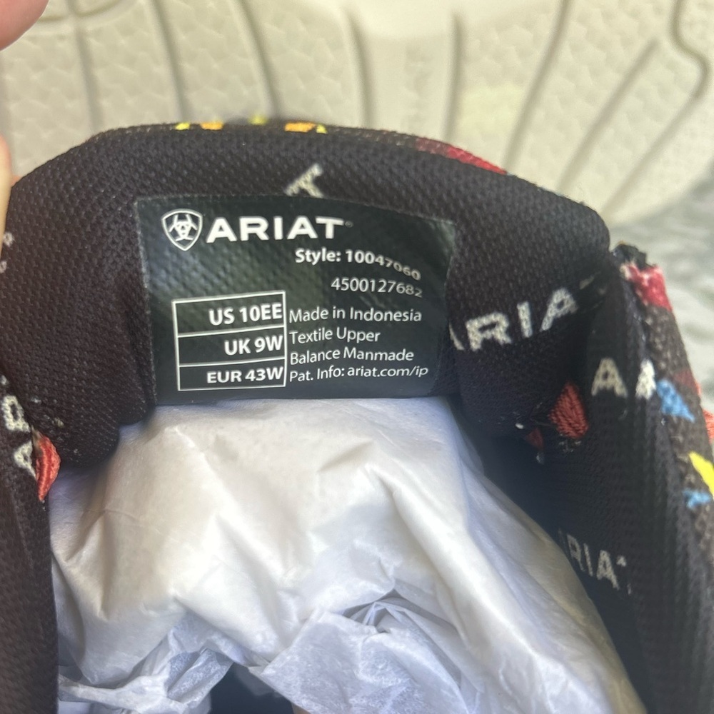 NWT- Ariat- Multicolor Mens size 10W slip ons - Picture 6 of 7